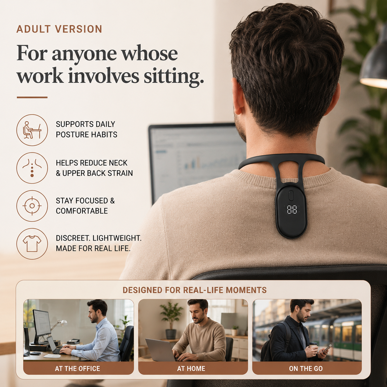 Smart Posture Corrector Pro — Adult Version