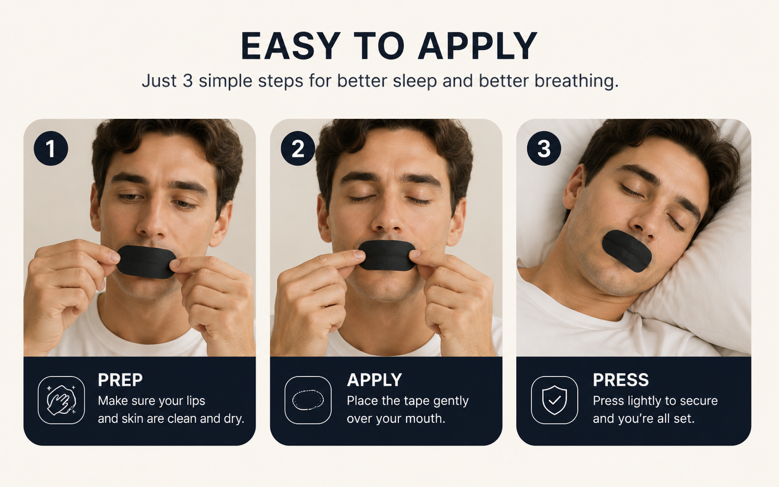 How to apply CoreShift Sleep Tape